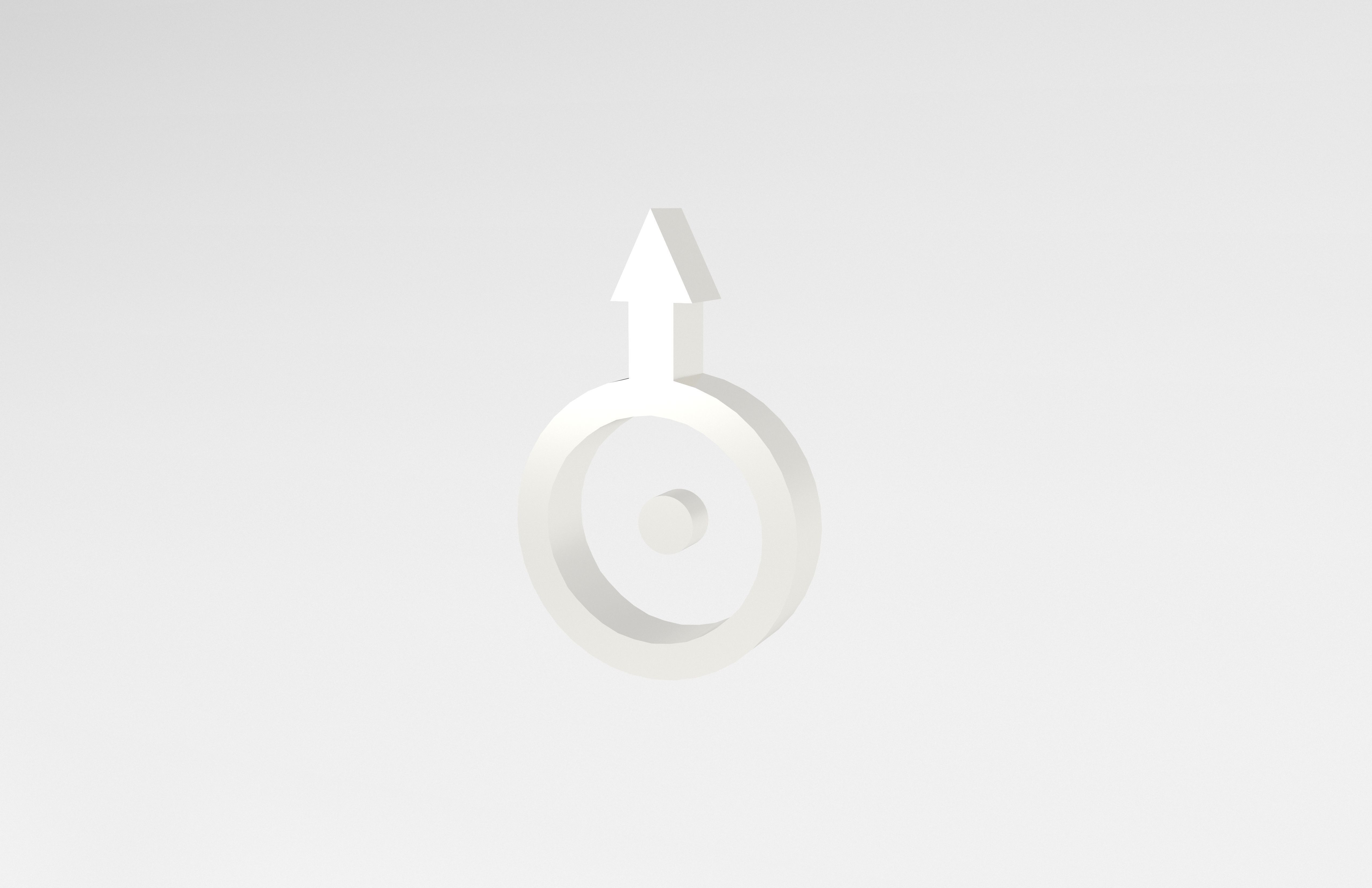 Uranus Symbol v1 004 Low-poly 3D model_2