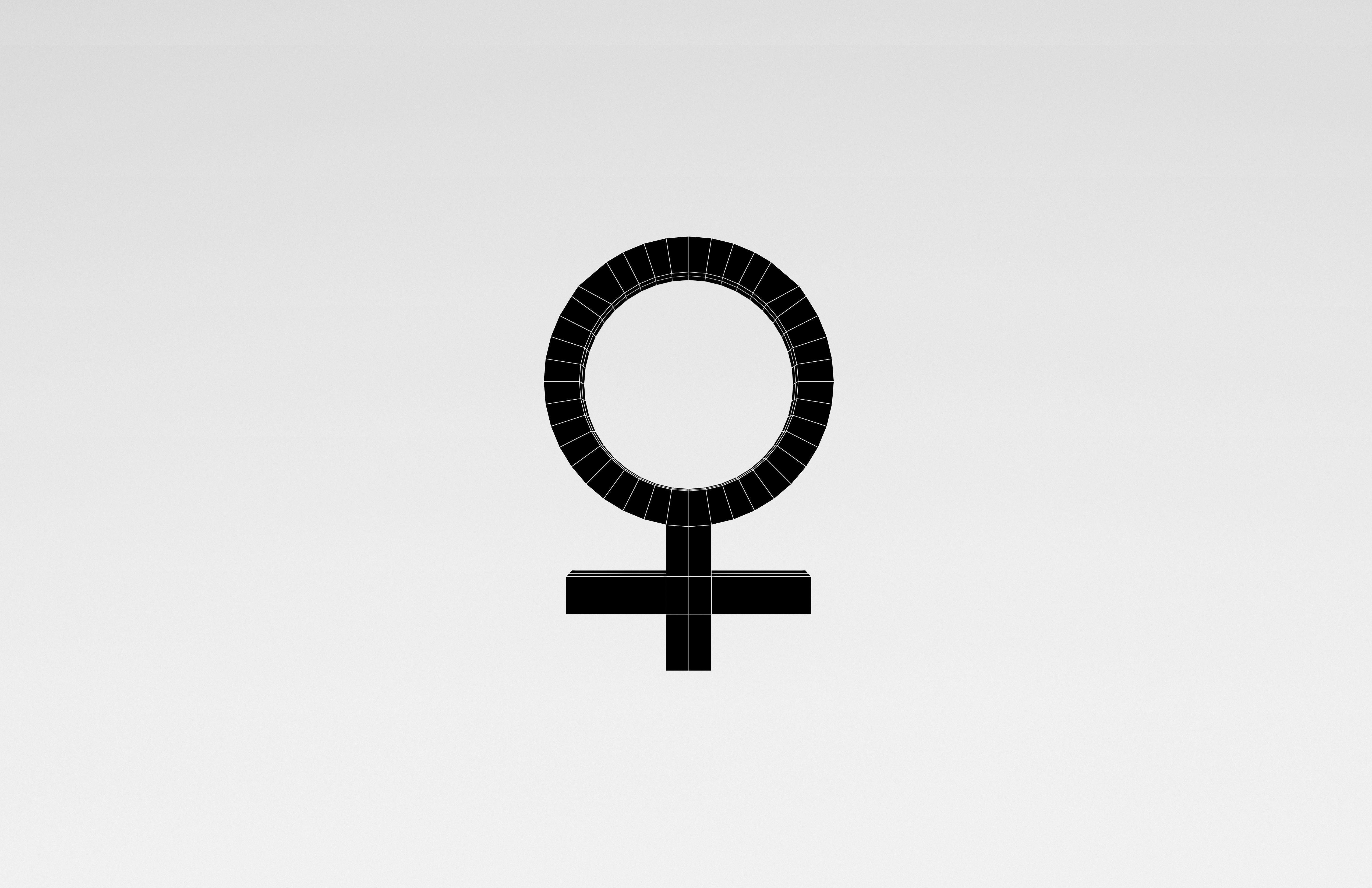 Venus Symbol v1 004 Low-poly 3D model_5