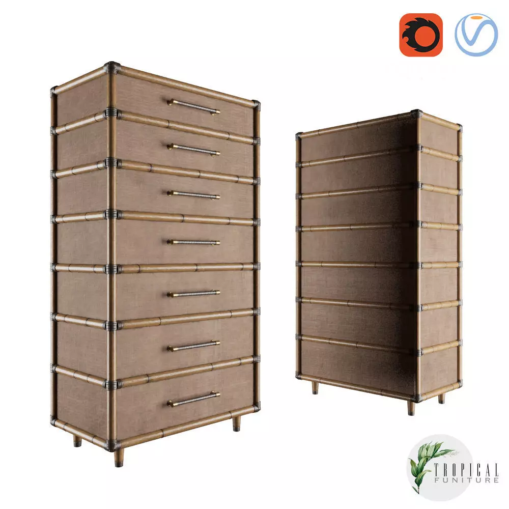 Tropical - BRIDGETOWN CHEST 3D model_0