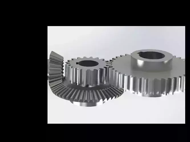 Bevel and Spur Gear Motion Free 3D model Bevel and Spur Gear Motion Free 3D model