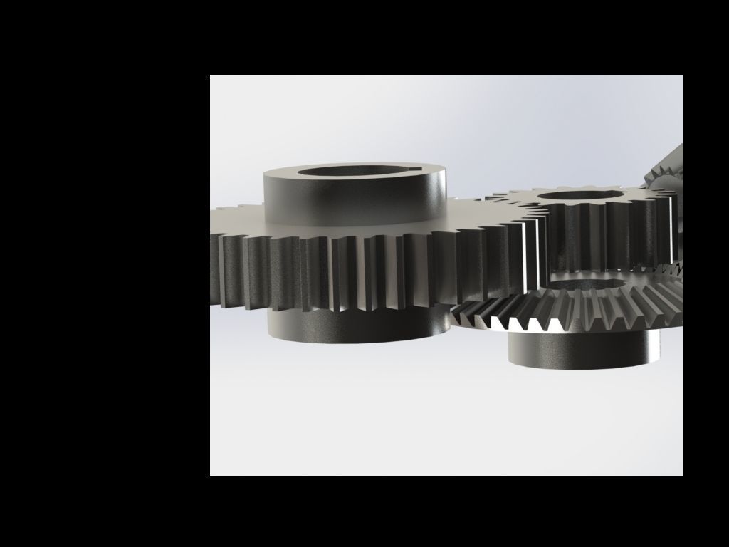 Bevel and Spur Gear Motion Free 3D model_2