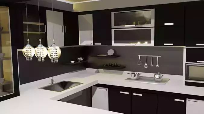 modern kitchen Free 3D model