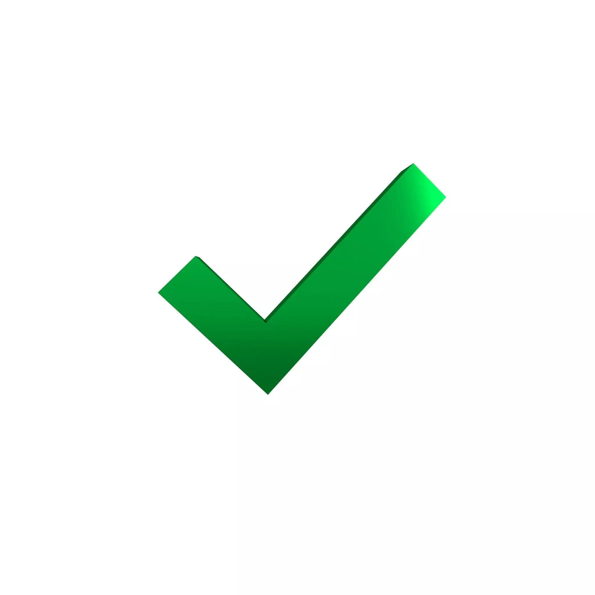 Tick Symbol v1 005 Low-poly 3D model_0