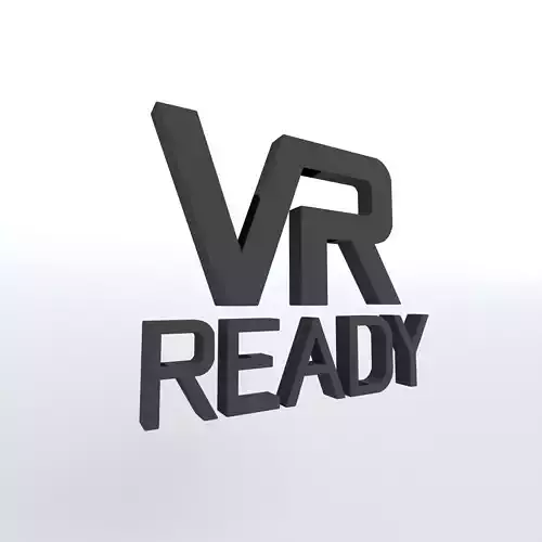 VR Ready Symbol v1 001 Low-poly 3D model