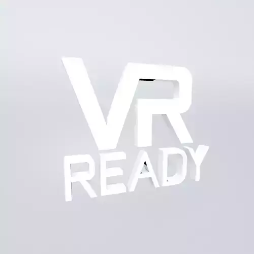 VR Ready Symbol v1 002 Low-poly 3D model