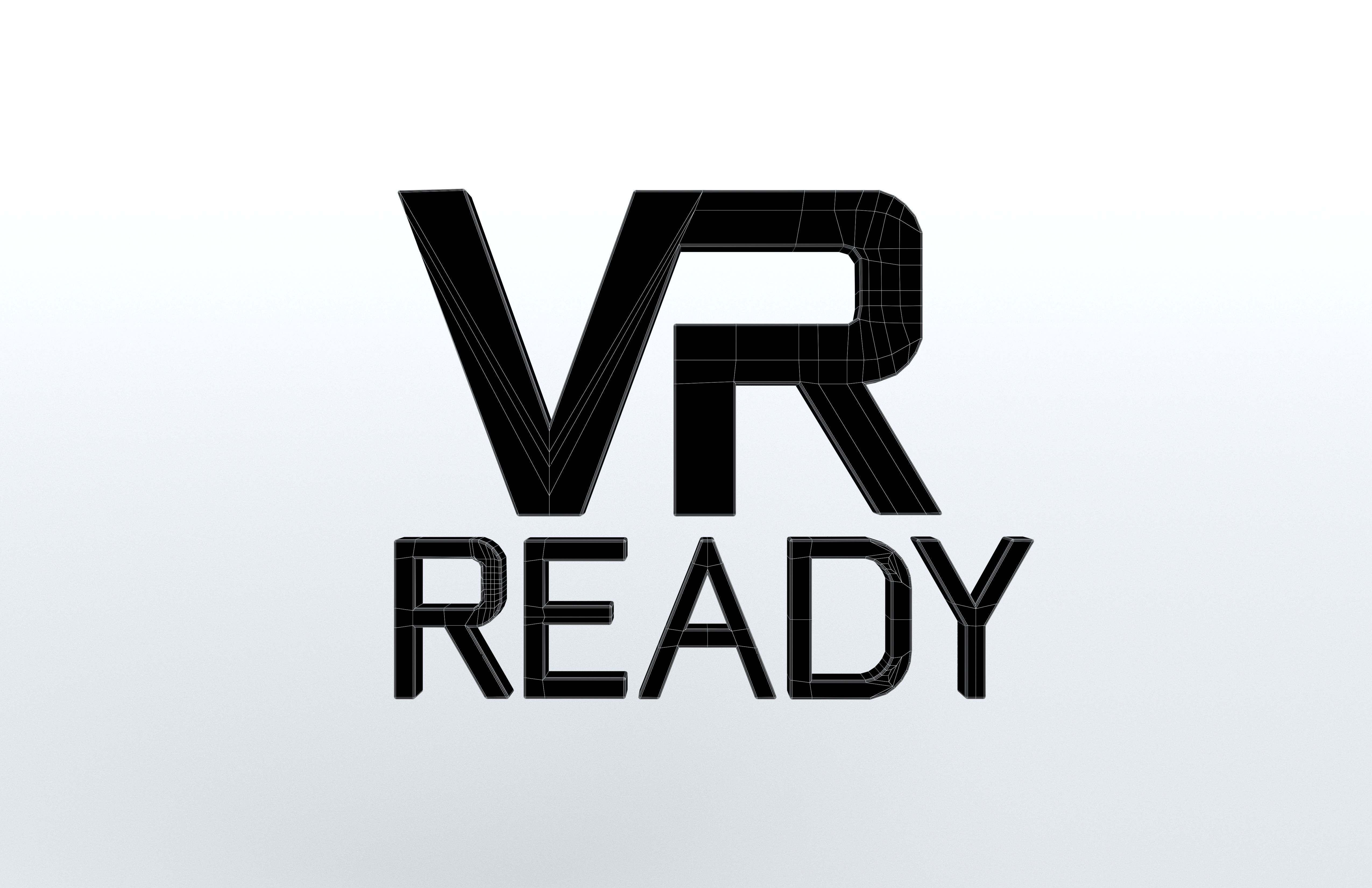 VR Ready Symbol v1 005 Low-poly 3D model_5