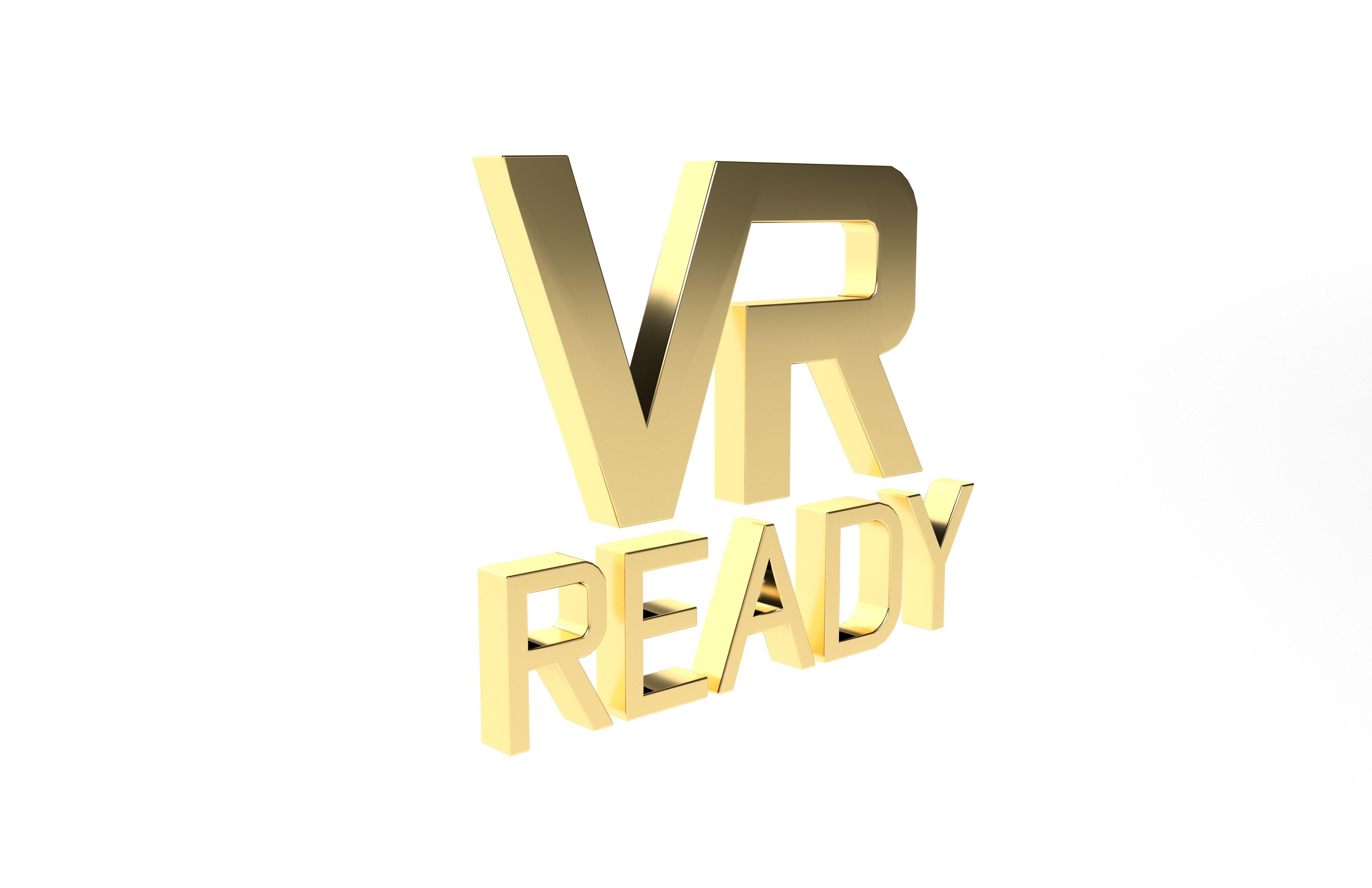 VR Ready Symbol v1 005 Low-poly 3D model_3