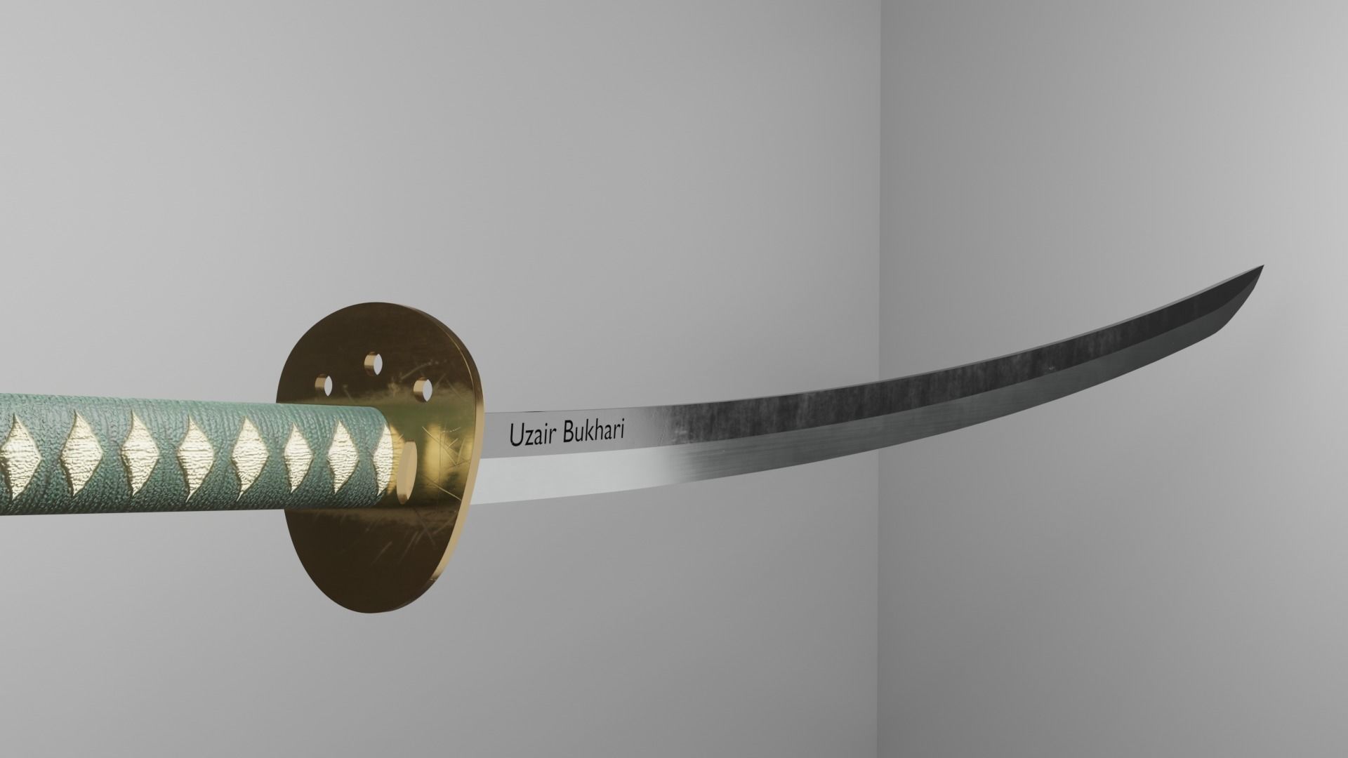 Katana Sword Low-poly 3D model_3