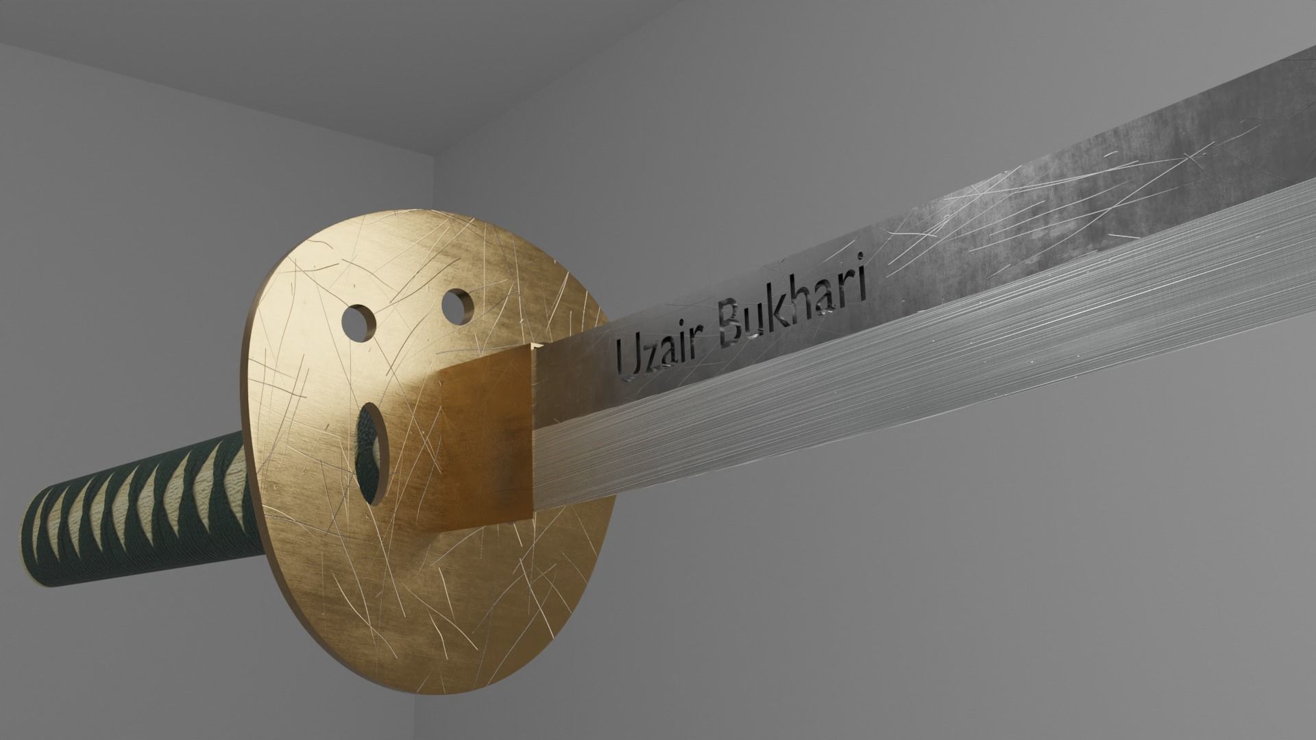 Katana Sword Low-poly 3D model_4