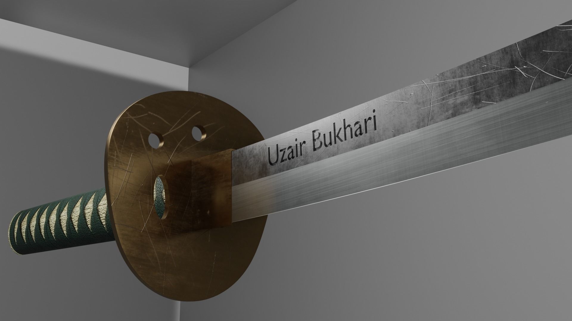 Katana Sword Low-poly 3D model_7