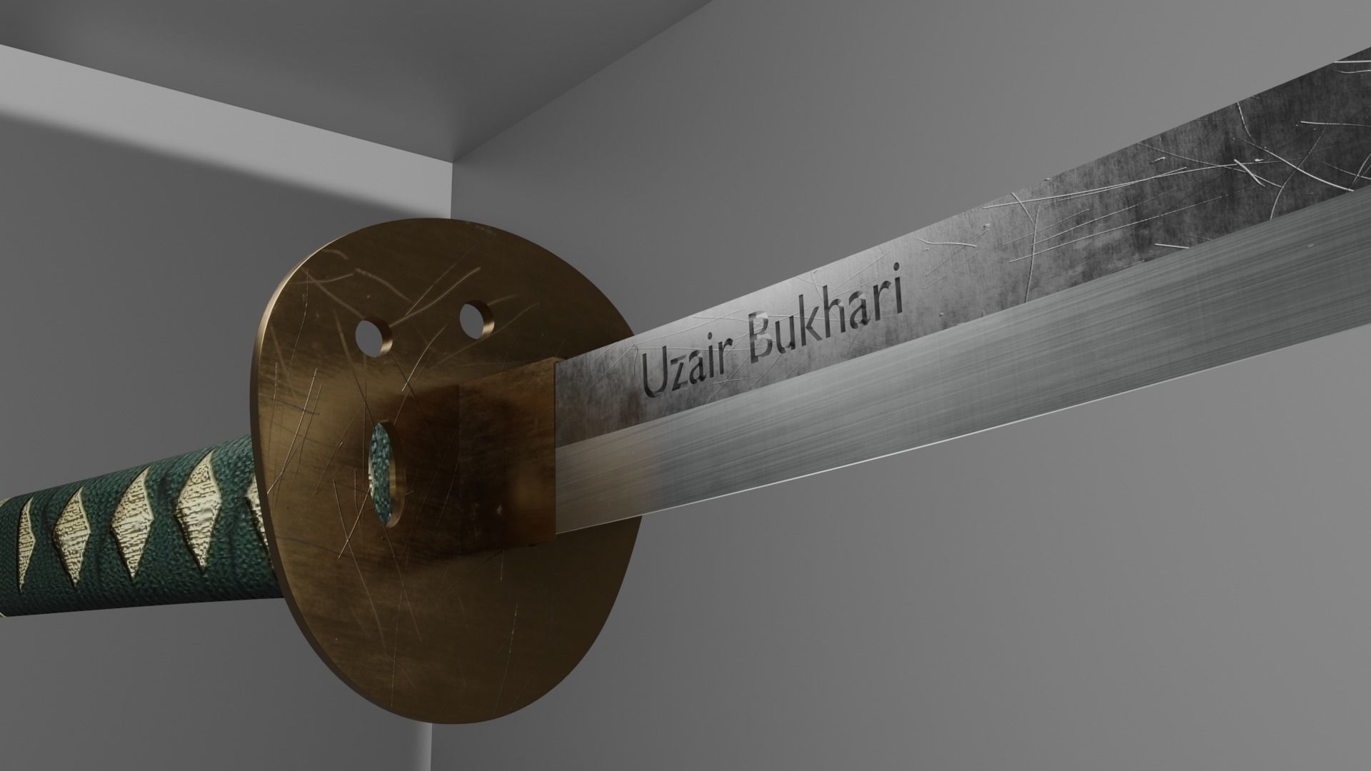 Katana Sword Low-poly 3D model_5