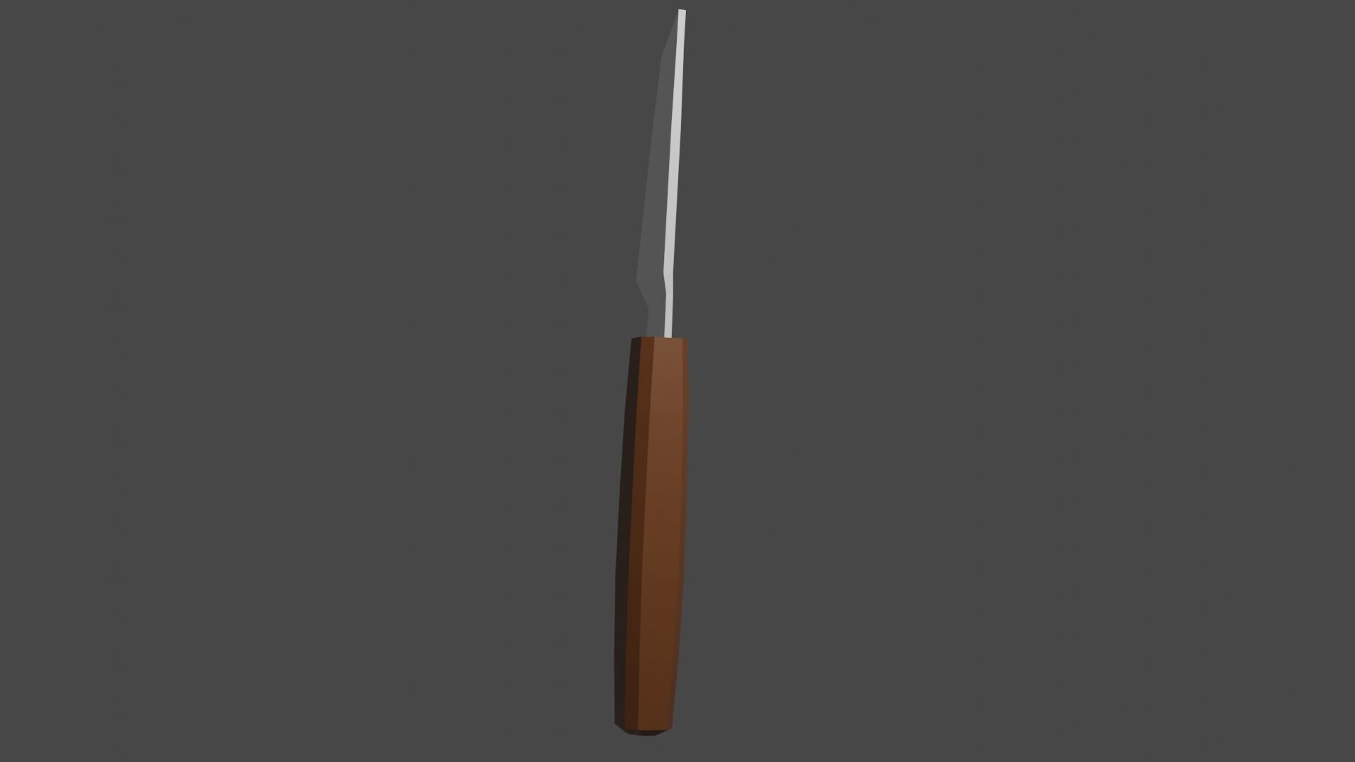 LowPoly Kitchen Knife Low-poly 3D model_3