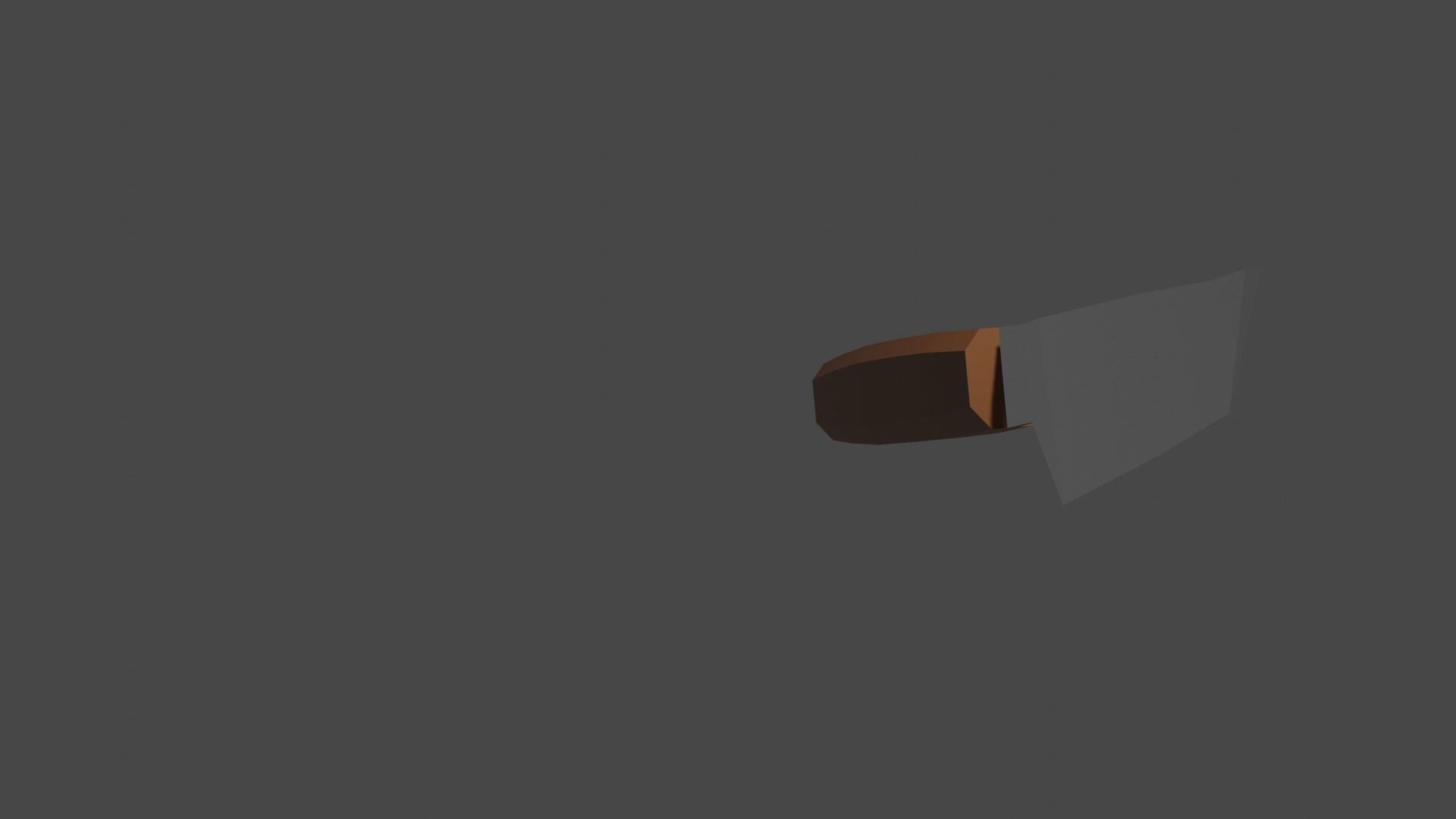 LowPoly Kitchen Knife Low-poly 3D model_1