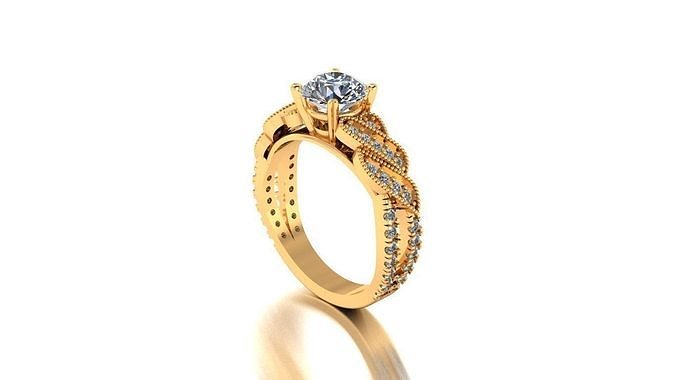 ANILLO SOLITARIO DIAMANTES  3D print model