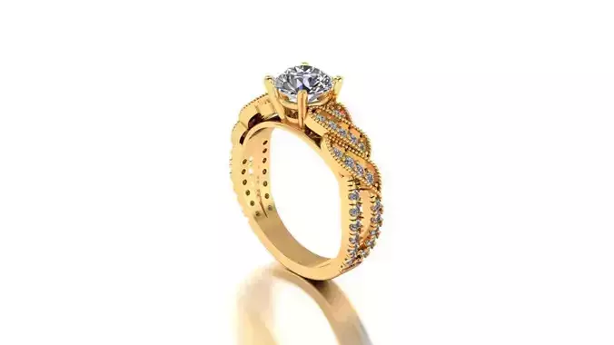 ANILLO SOLITARIO DIAMANTES  3D print model