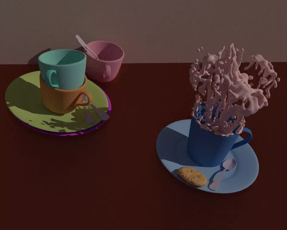 Tea And Cup 3d Model and Animation Low-poly 3D model
