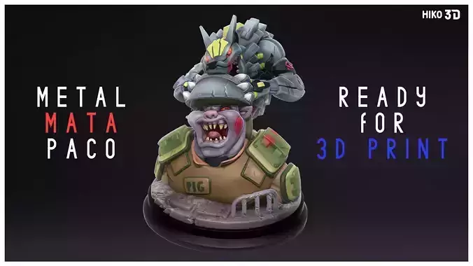 Metal Mata Pacos - Original Sculpture - 3D Print Model 3D print model