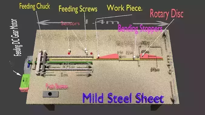 Rod Bending Machine 3d Model