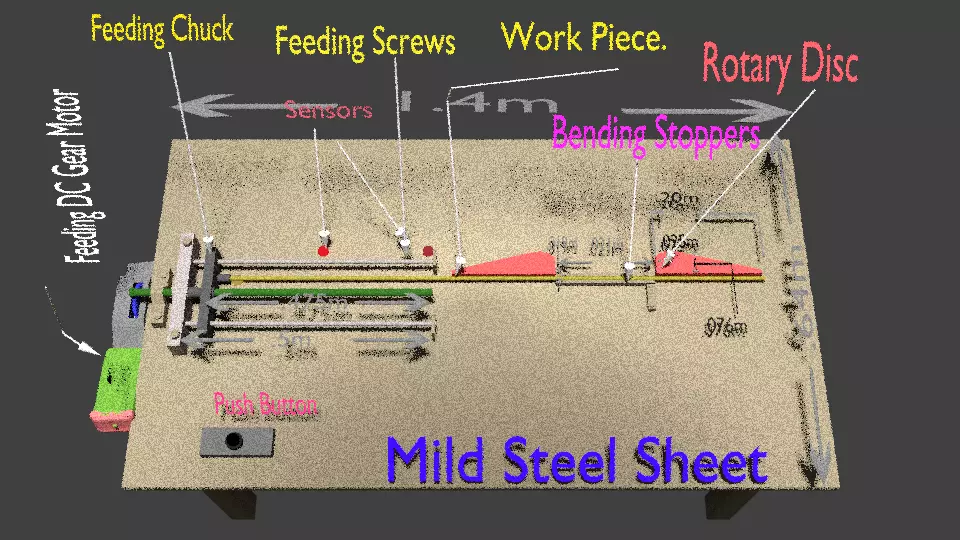 Rod Bending Machine 3d Model 3D model_0