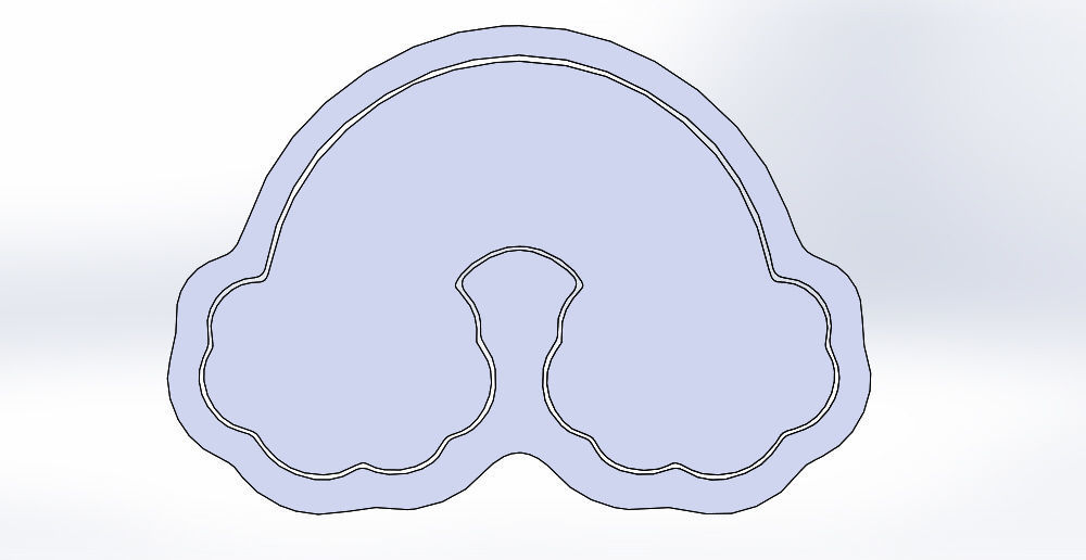 Rainbow cookie cutter stl file 3D print model 3D print model_4