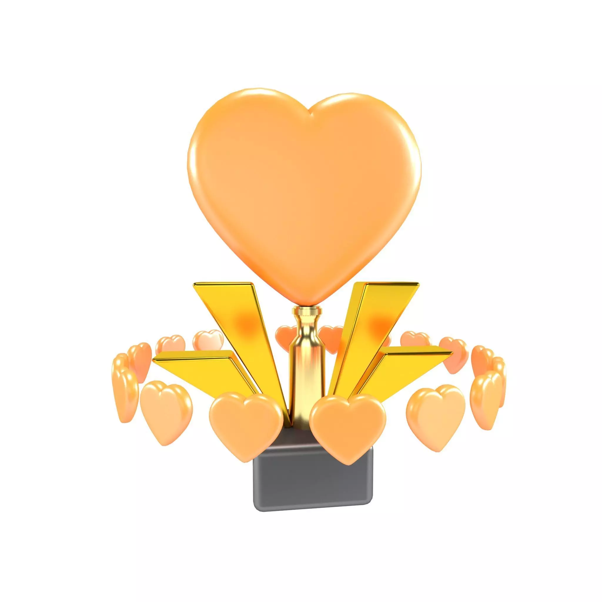 Heart Trophy v1 006 3D model_0