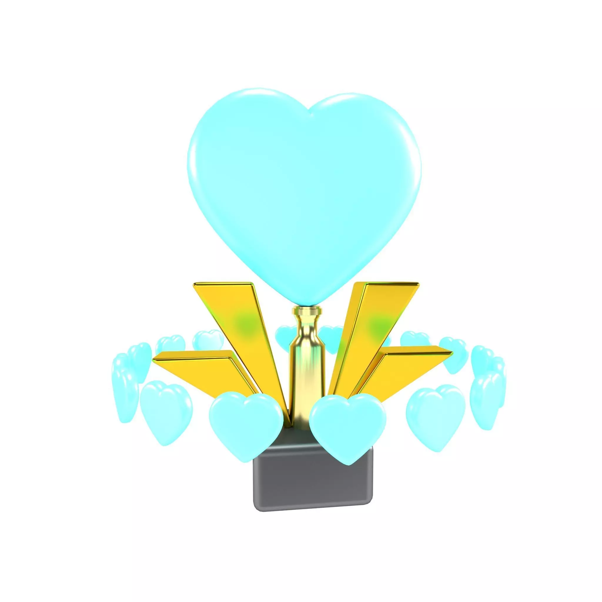 Heart Trophy v1 007 3D model_0