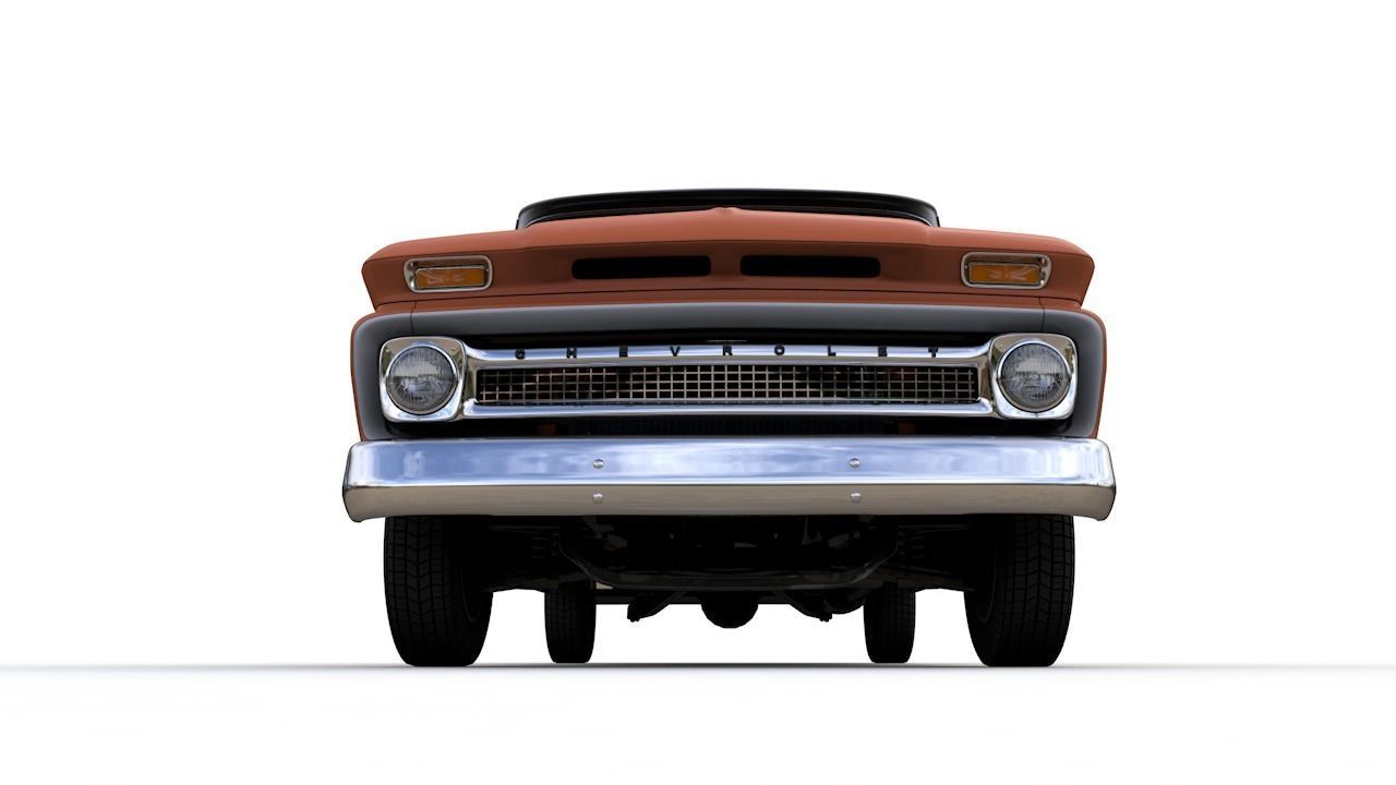 CHEVY C10 283 V8 PICKUP 1966 3D model_4