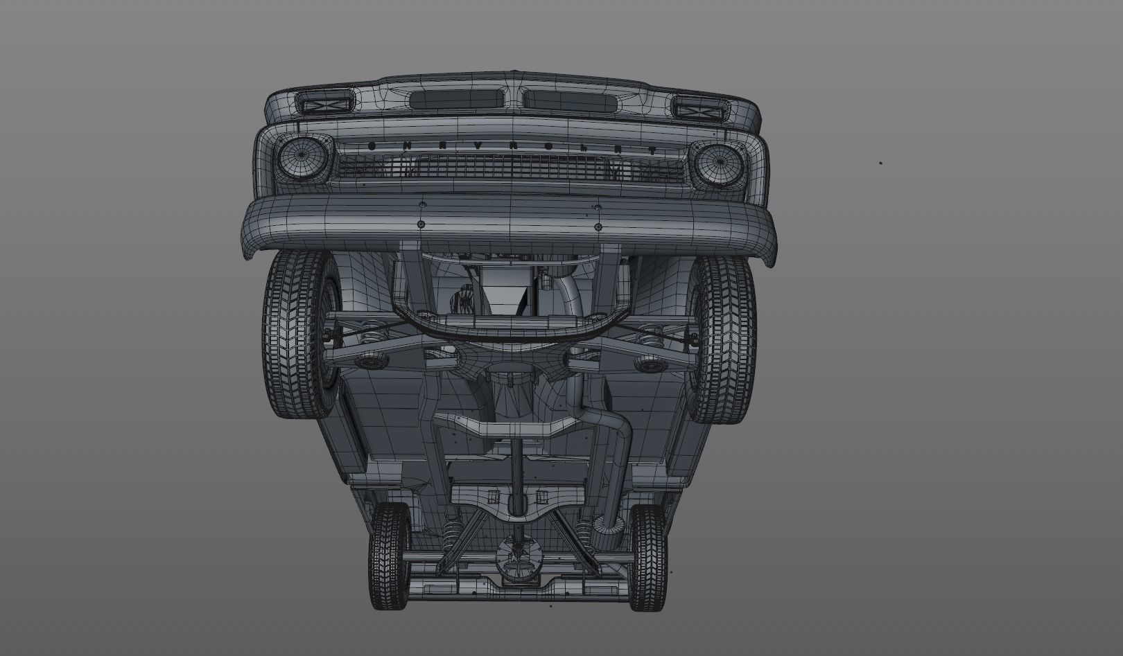 CHEVY C10 283 V8 PICKUP 1966 3D model_14