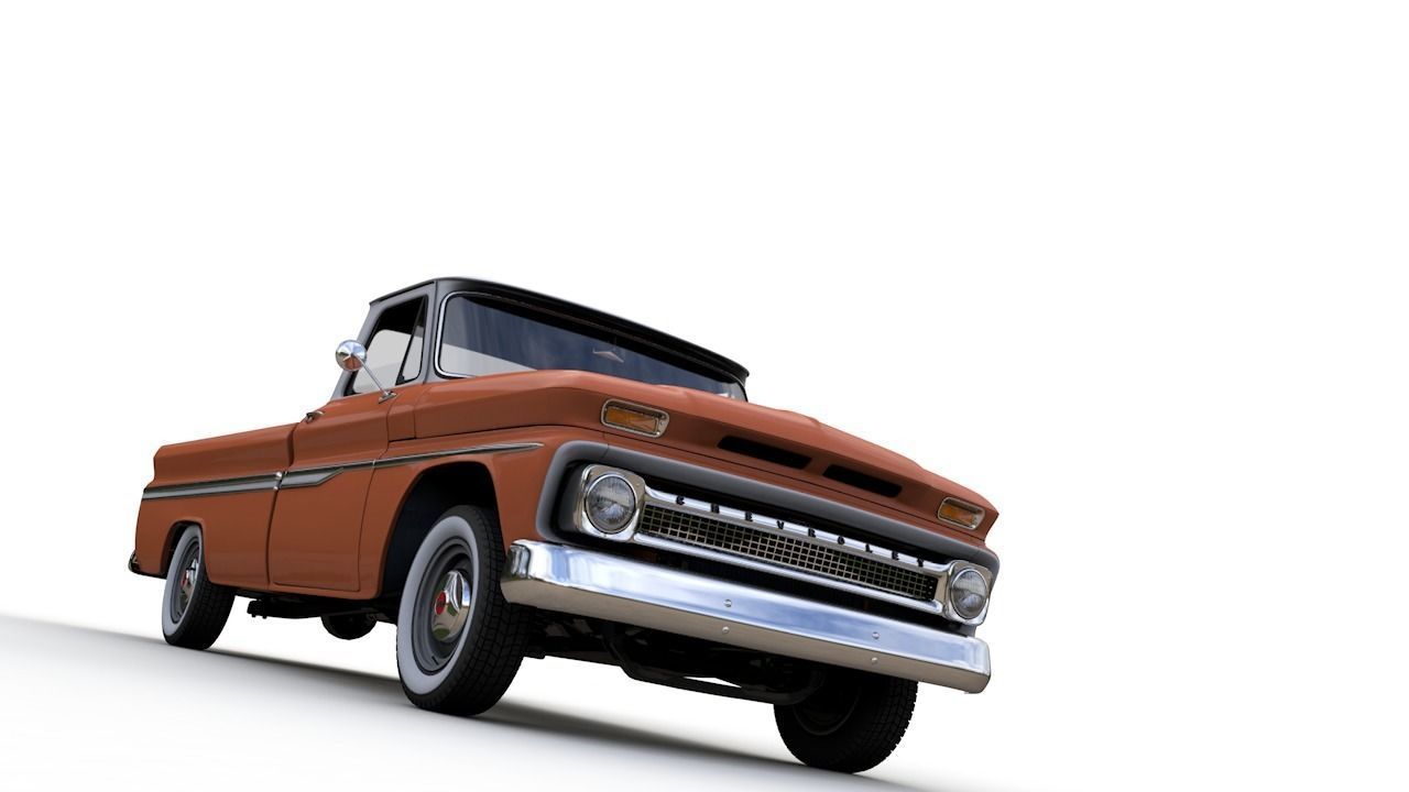 CHEVY C10 283 V8 PICKUP 1966 3D model_9