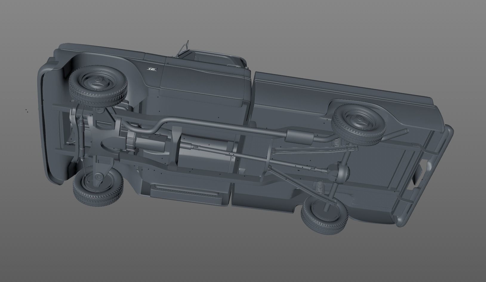 CHEVY C10 283 V8 PICKUP 1966 3D model_16