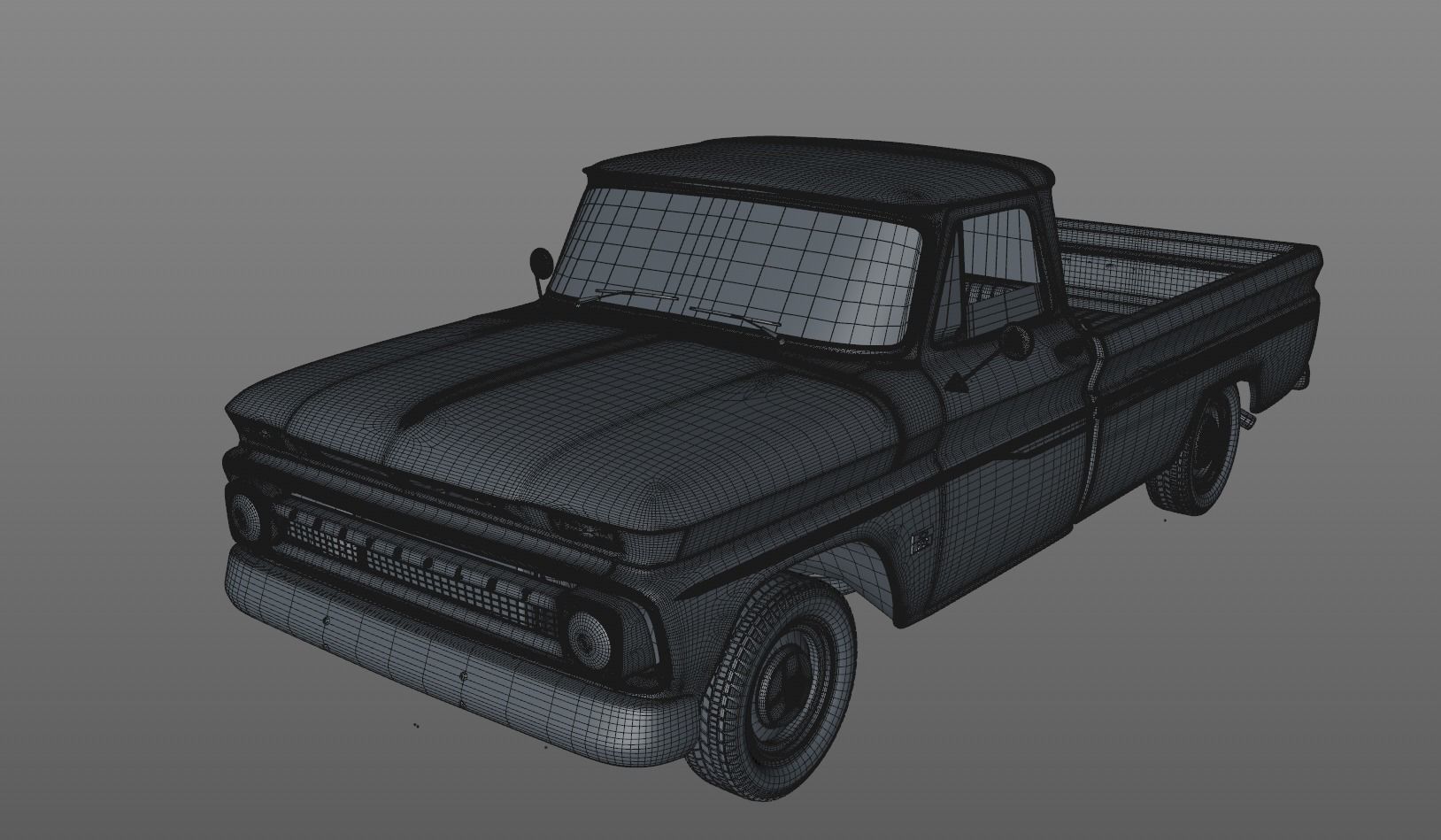 CHEVY C10 283 V8 PICKUP 1966 3D model_20