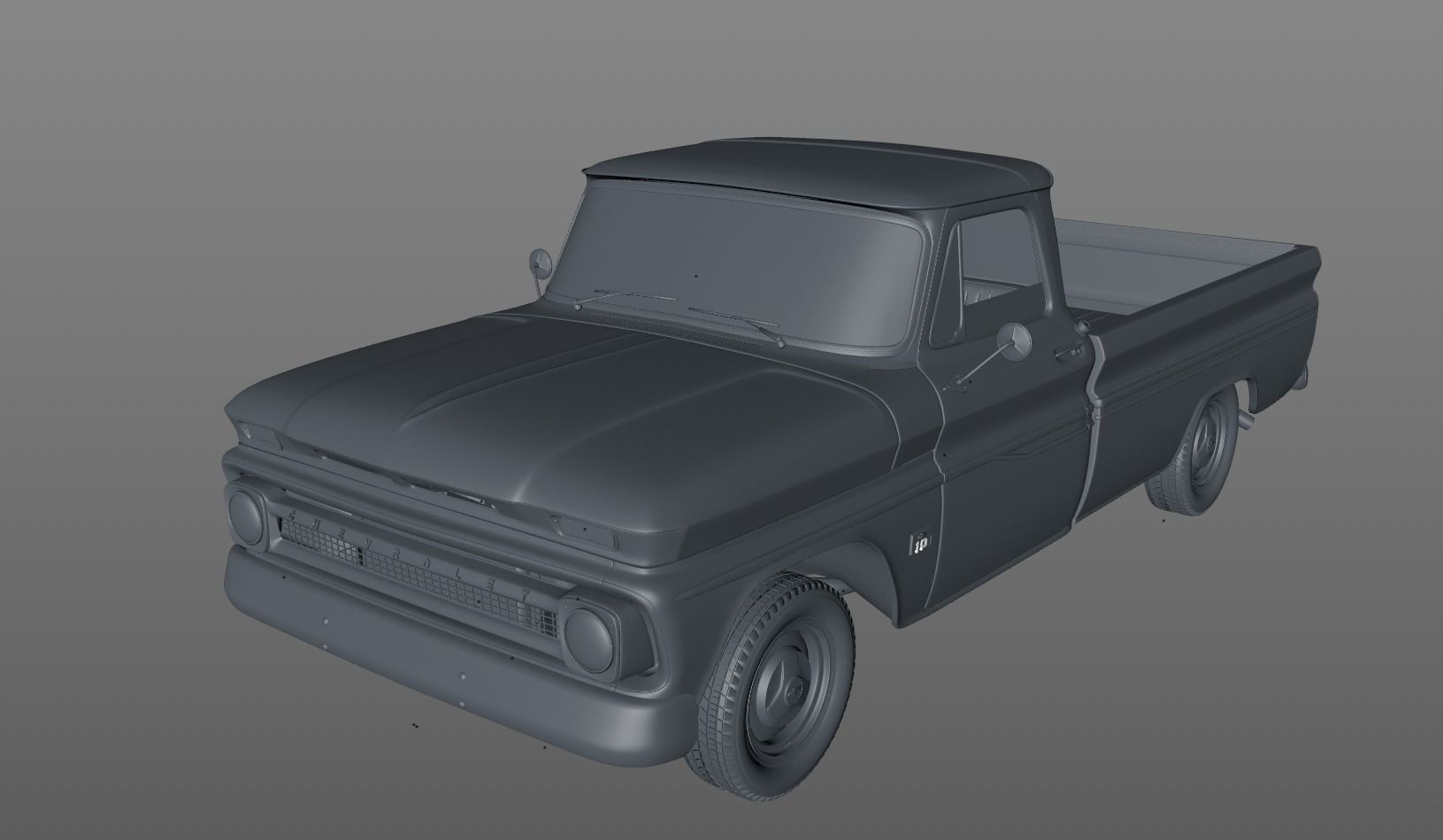 CHEVY C10 283 V8 PICKUP 1966 3D model_18