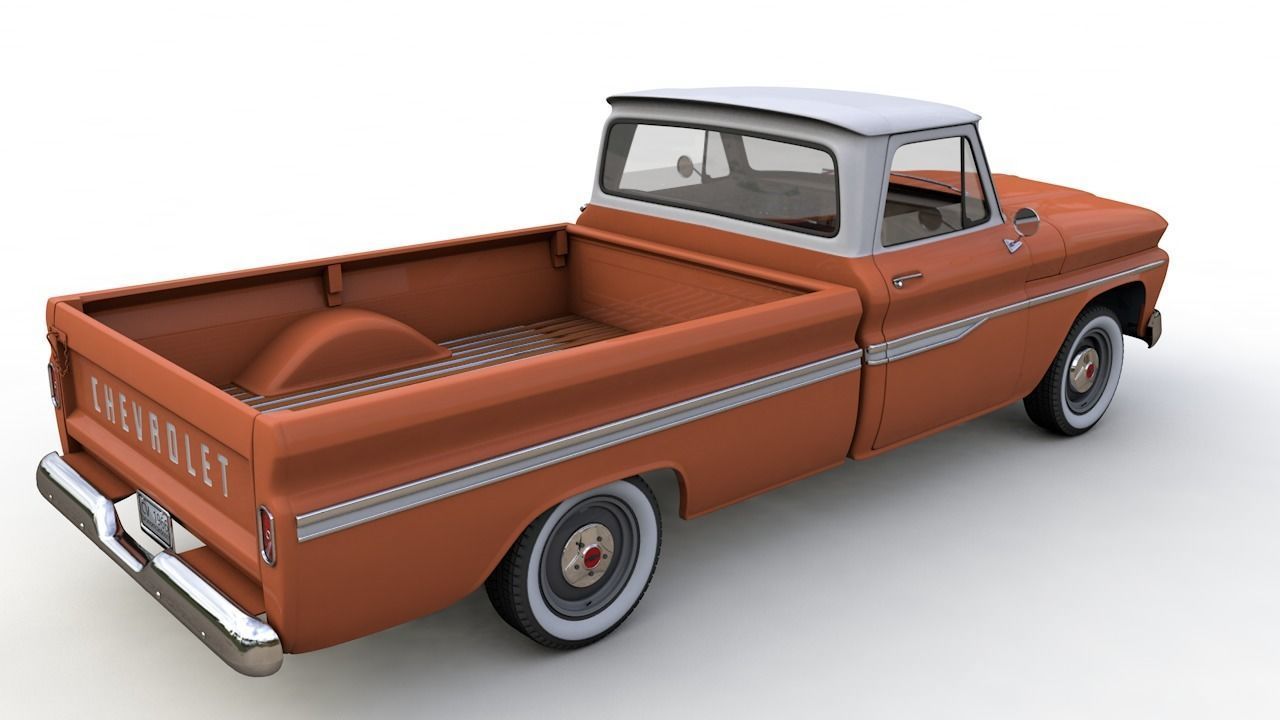 CHEVY C10 283 V8 PICKUP 1966 3D model_7