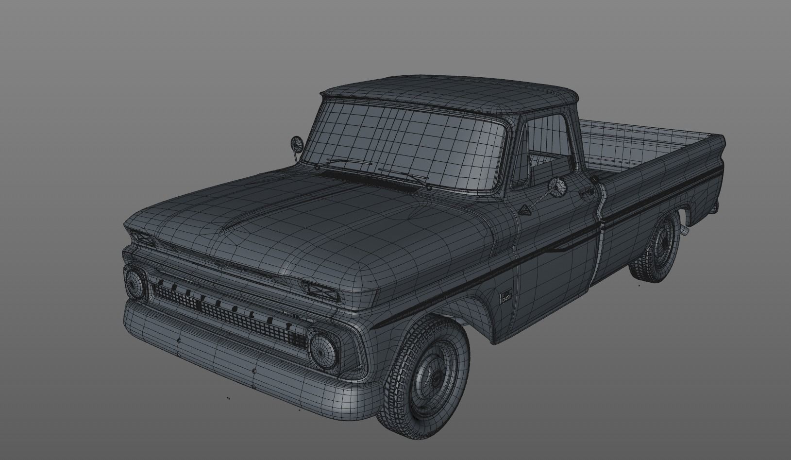 CHEVY C10 283 V8 PICKUP 1966 3D model_19