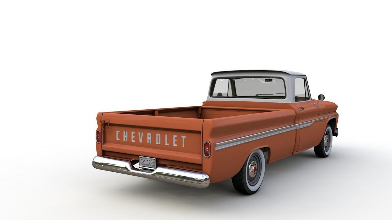 CHEVY C10 283 V8 PICKUP 1966 3D model_8