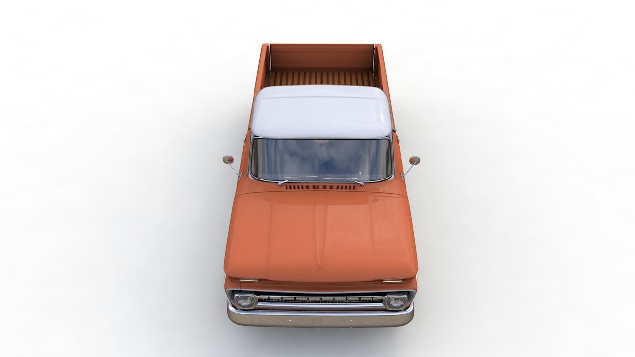 CHEVY C10 283 V8 PICKUP 1966 3D model_2