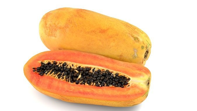 Papaya 01 - Photorealistic  Scan Low-poly 3D model 5