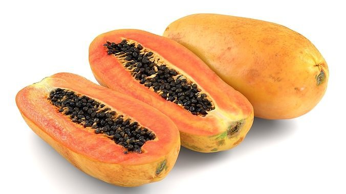 Papaya 01 - Photorealistic  Scan Low-poly 3D model 2