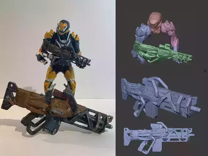 Anthem Defender Autorifle  and bonus Ranger Arms and Head Pose
