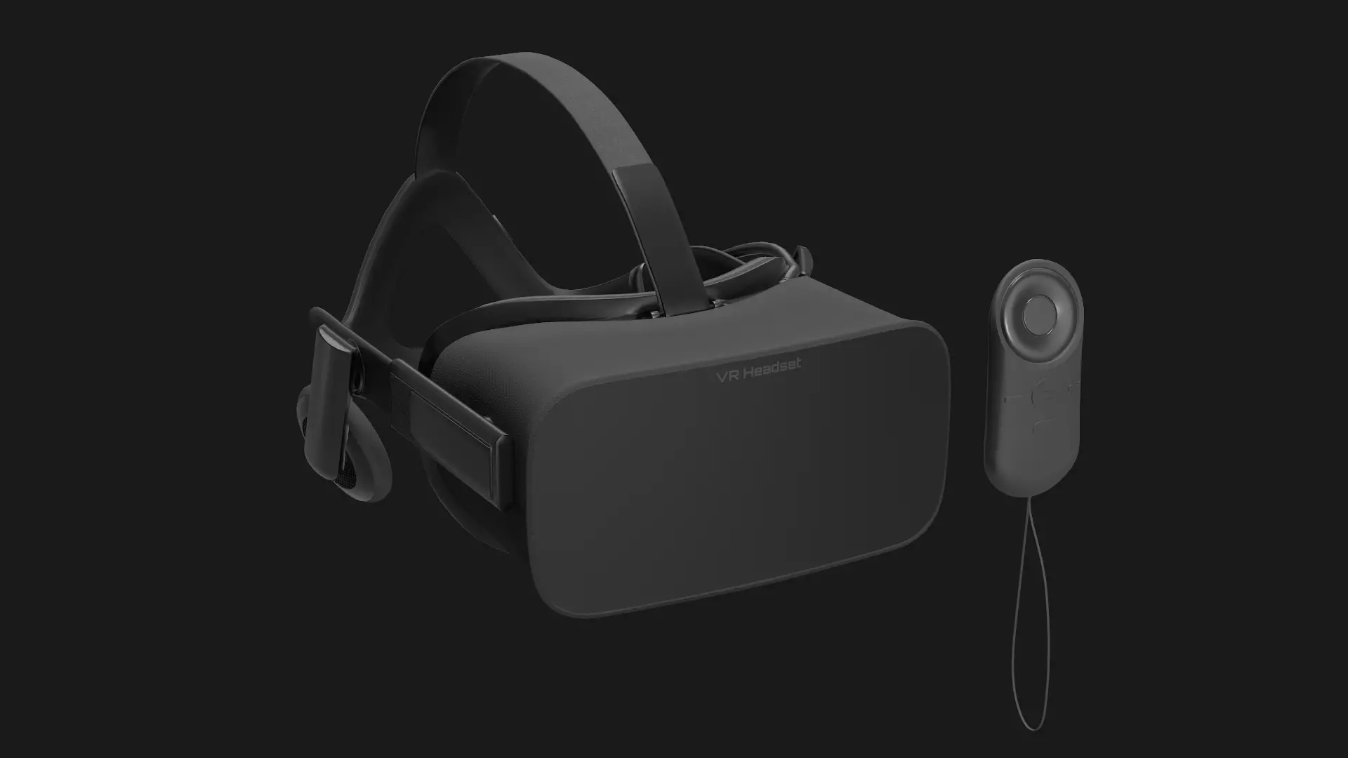 VR Headset Low-poly 3D model_0