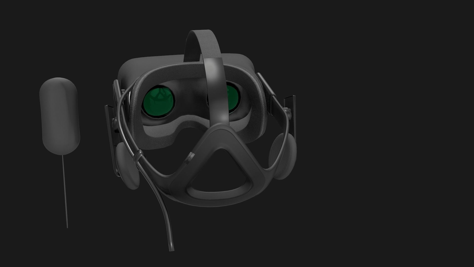 VR Headset Low-poly 3D model_4