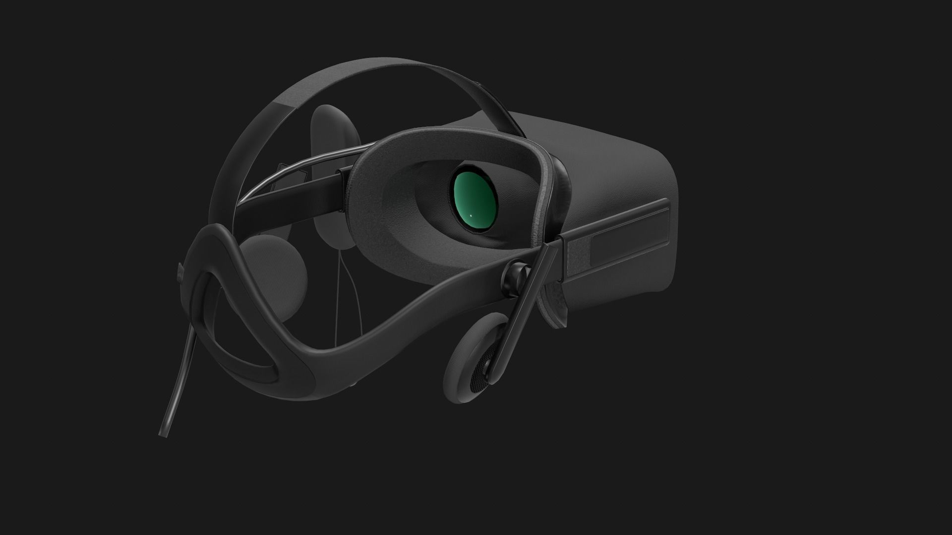 VR Headset Low-poly 3D model_3