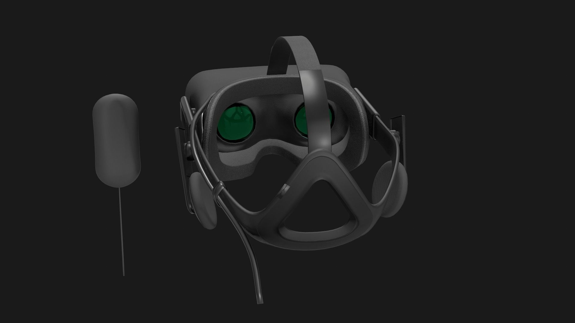 VR Headset Low-poly 3D model_5