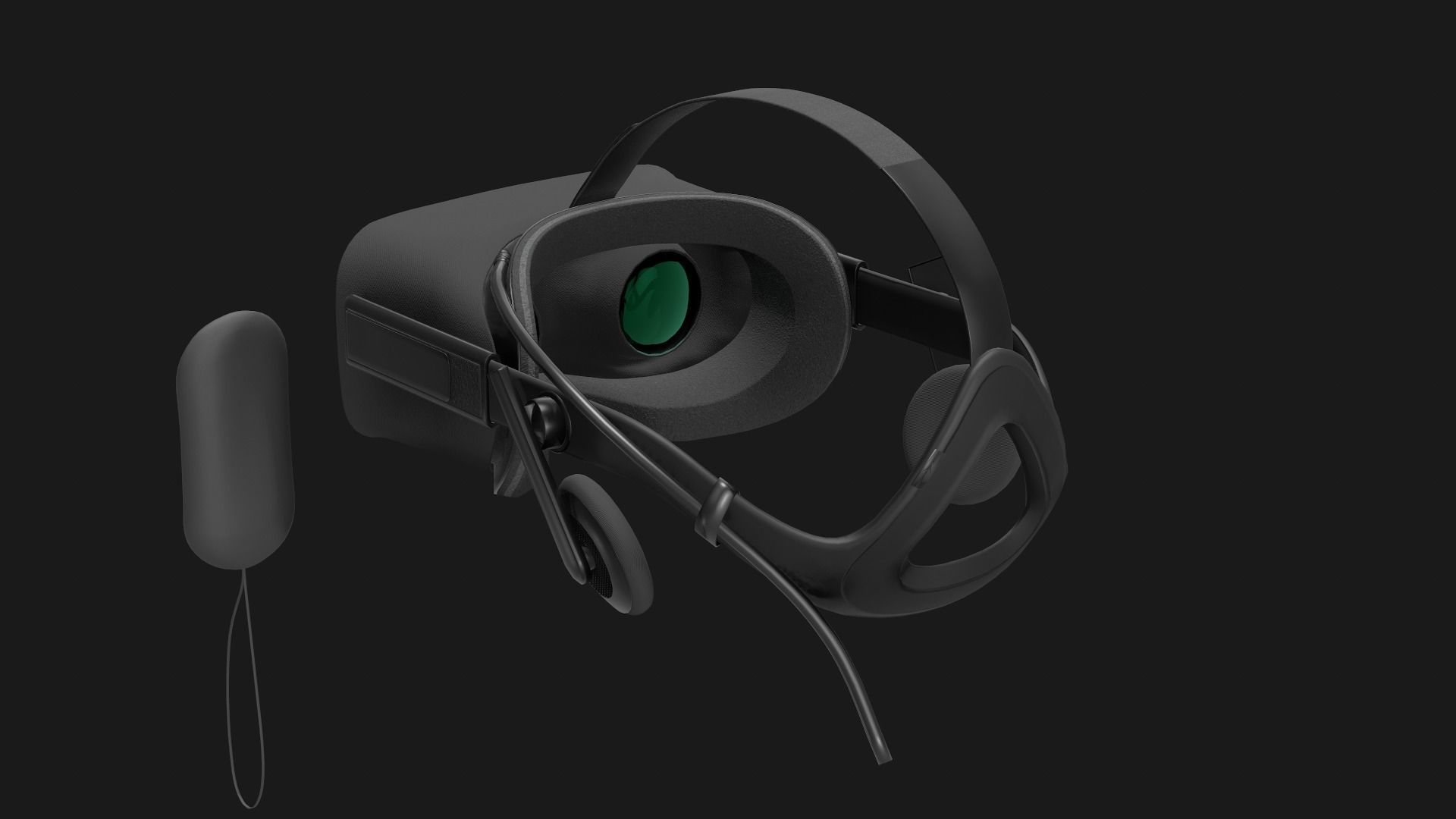 VR Headset Low-poly 3D model_6