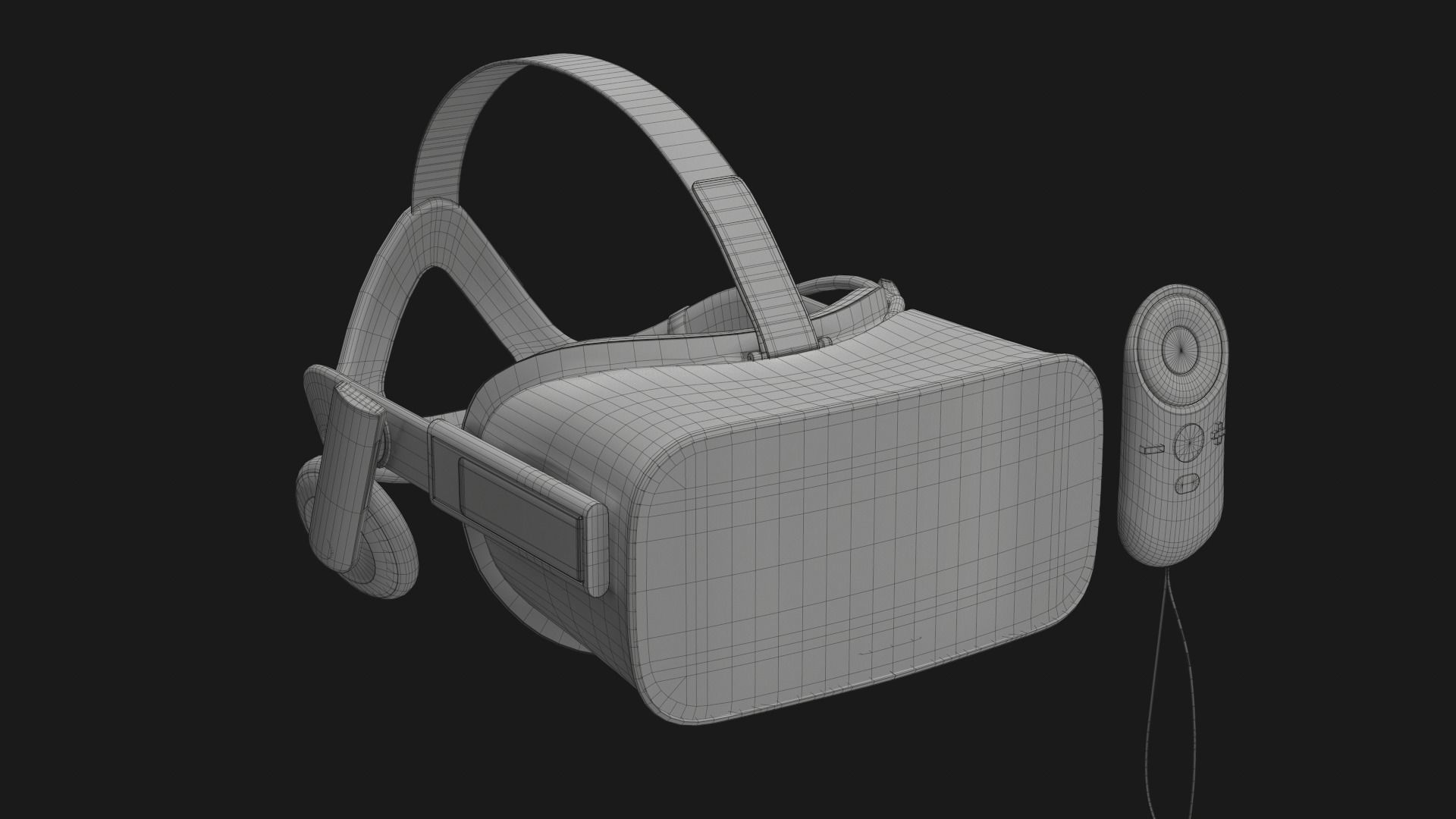 VR Headset Low-poly 3D model_18