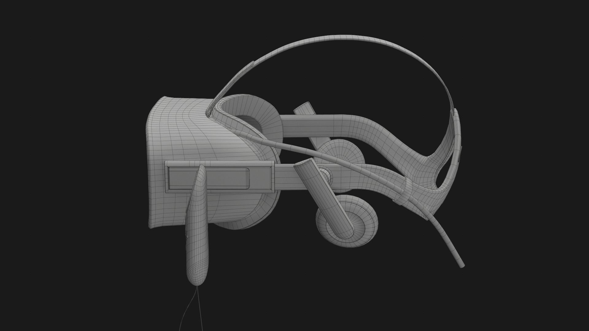 VR Headset Low-poly 3D model_12