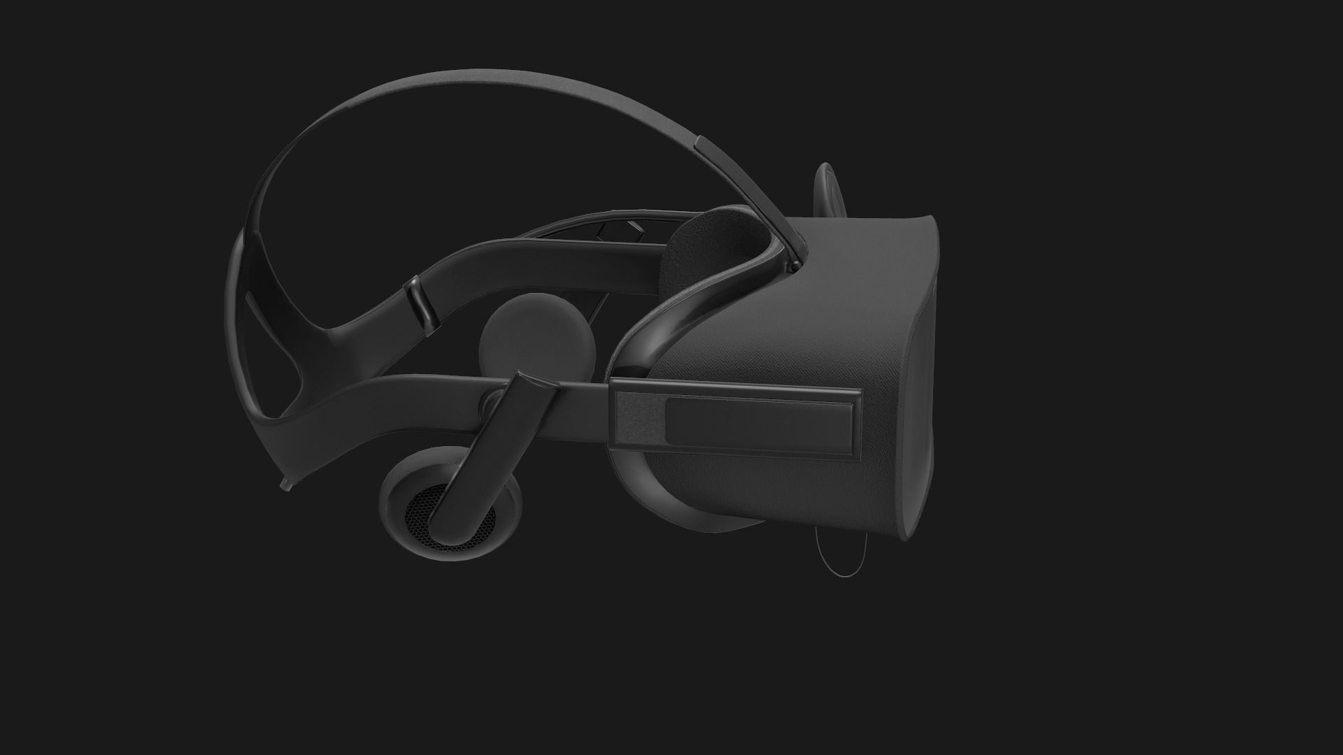 VR Headset Low-poly 3D model_2
