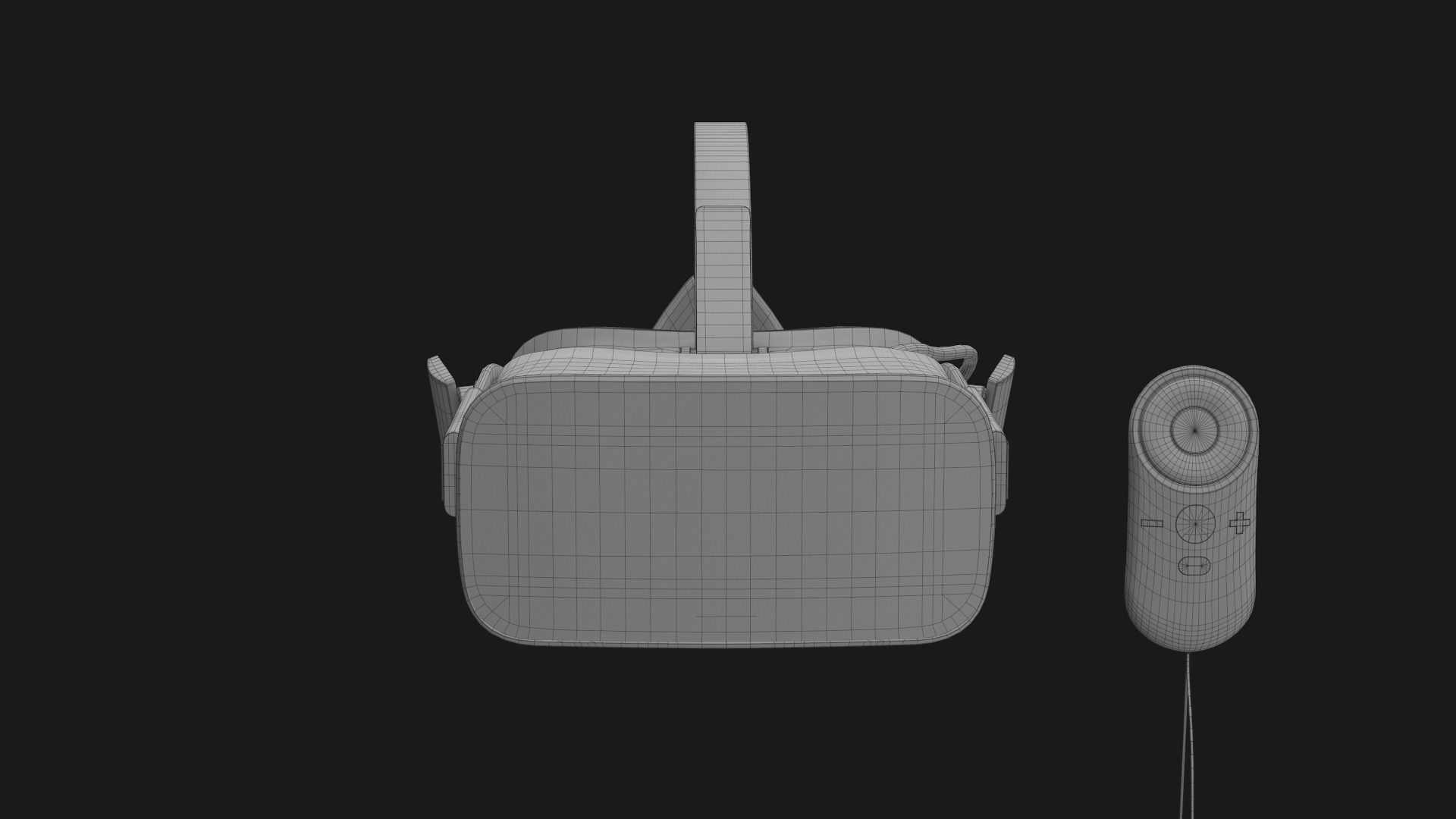 VR Headset Low-poly 3D model_10