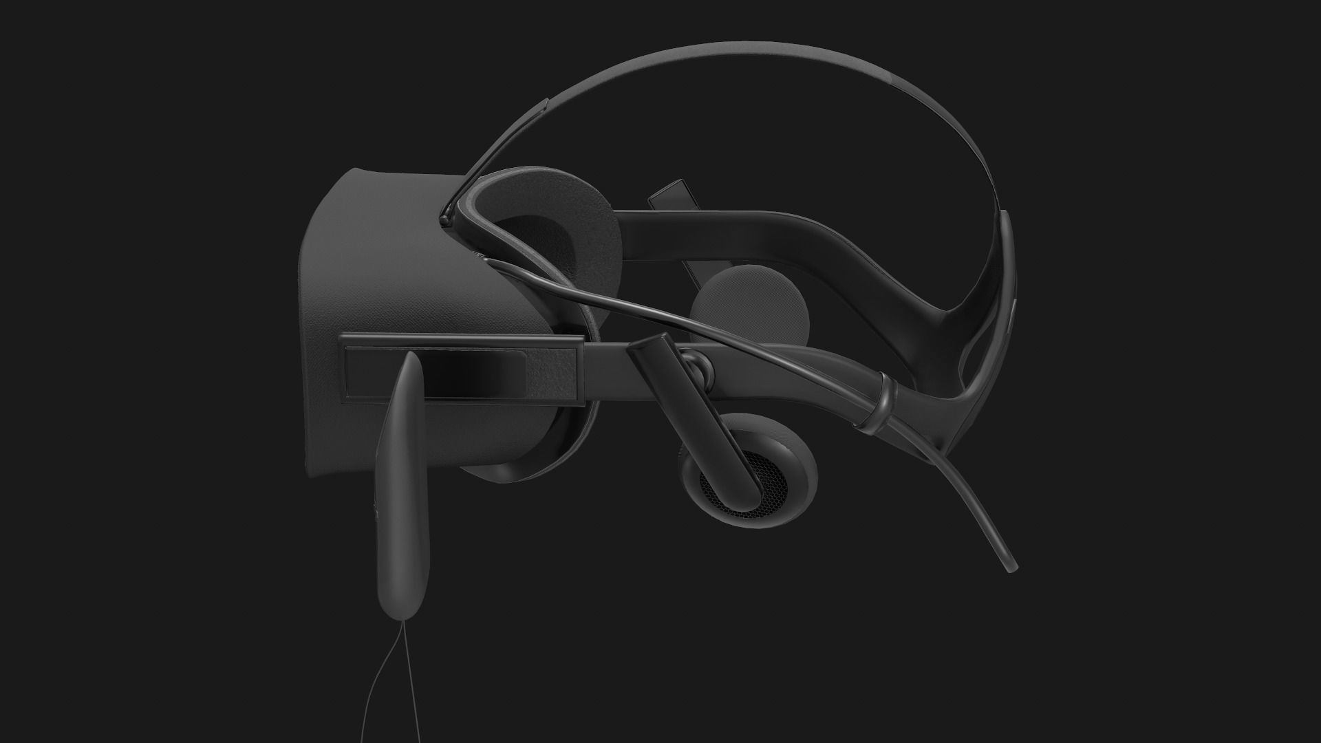 VR Headset Low-poly 3D model_7
