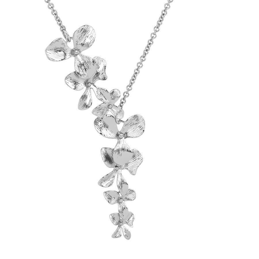 Organic Shaped Jewelry 7 Flowers Pendant Necklace 3D print model_9